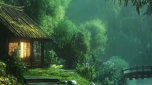 雨天树木带鱼屏