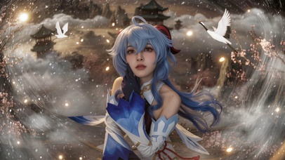 原神 甘雨 遨游天空 轻舞