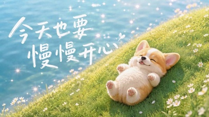 今天也要慢慢开心 治愈柯基
