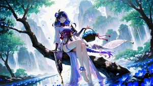 山间溪边花篮少女雷电将军