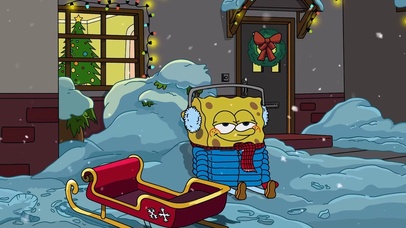 冬季雪天海绵宝宝