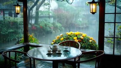江南木屋雨