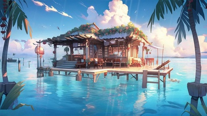 清新风景动漫场景