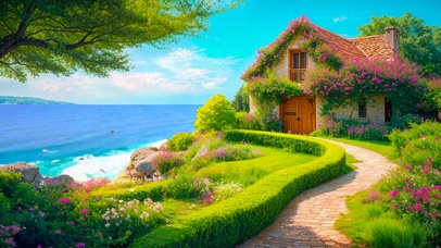 夏天海岸小屋