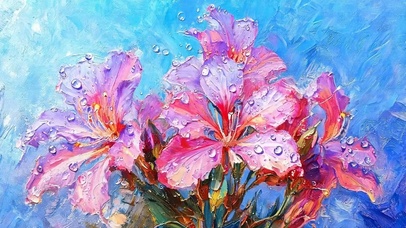 雨滴花朵
