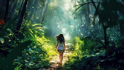 森林ai绿色壁纸