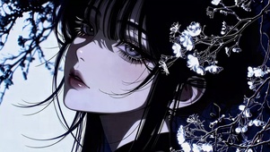 暗夜发光樱花冷艳美少女