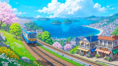 夏日海边小镇