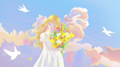 小清新治愈少女