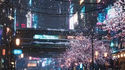 城市风光雪景宽屏