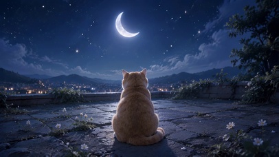 月下橘猫