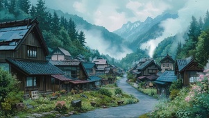 绿色氧气古迹古城