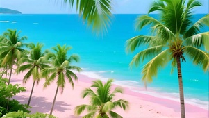 美丽治愈大海沙滩