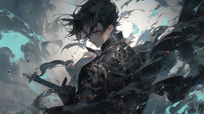 水墨少年