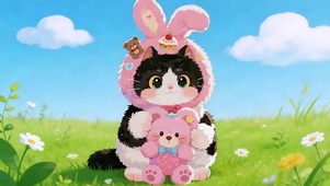 呆萌小黑猫