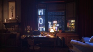 雨夜卧室