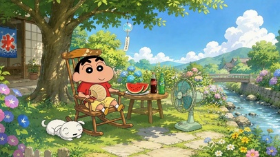 夏日悠闲蜡笔小新