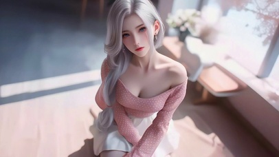 居家可爱甜美女孩