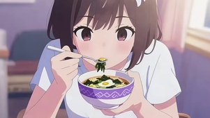 吃饭女孩