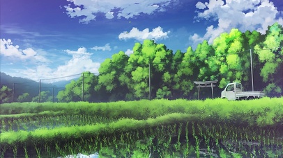 4k田野蓝天白云