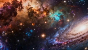 宇宙科幻星云带鱼屏