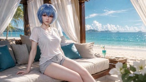 海滩度假凌波丽