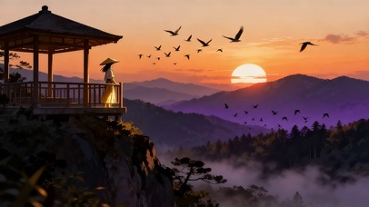 落日依山尽