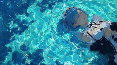 游泳的女仆萝莉