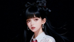 黑色系青春少女