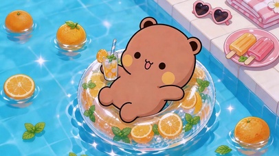 小熊的橘子夏日