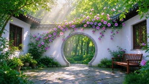 唯美古风庭院