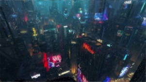 雨滴效果 赛博朋克城市2077