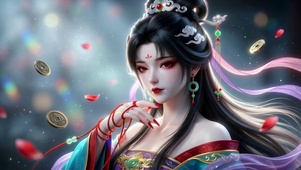 梦幻蓝调水面樱花