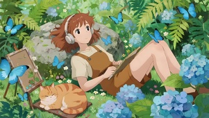 小清新鲜花女孩