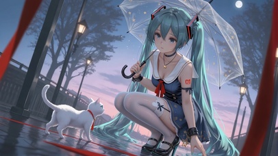 雨天初音未来miku