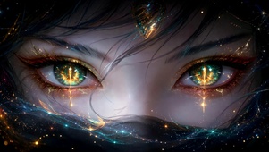 梦幻鎏金星空眼眸