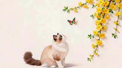 小猫追蝶