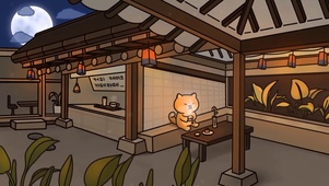 喝咖啡的狗狗