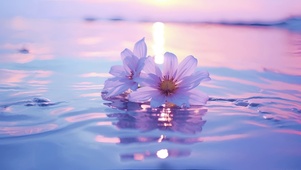 水中小紫花