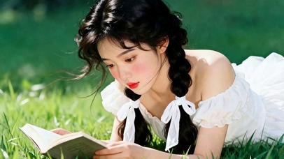看书女孩