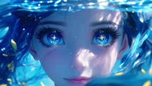 水下眼睛里有星星
