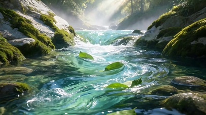 山涧溪流