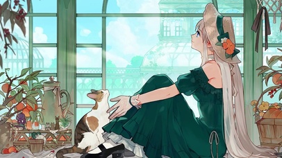 女孩与猫