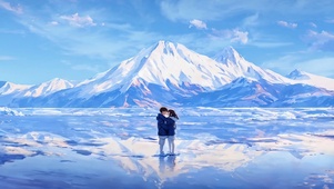 冰川上的拥抱