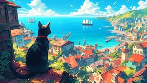 沿海的猫