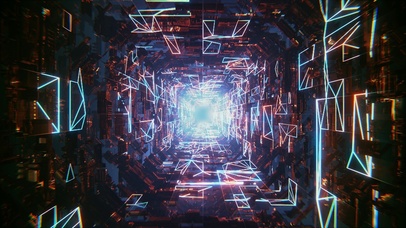 神秘金属隧道无限循环