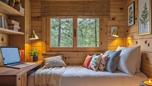 【雨景】木屋卧室