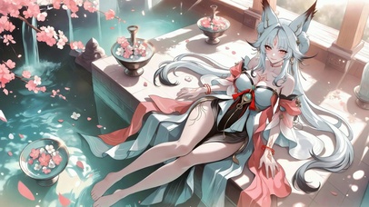 樱花水畔-心月狐