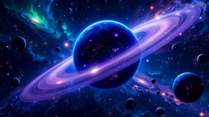 唯美星空星球