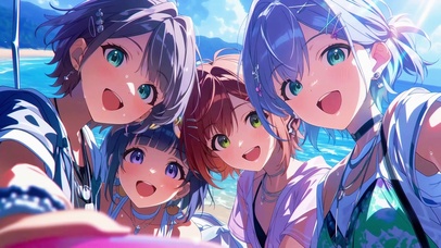 夏日海边美少女